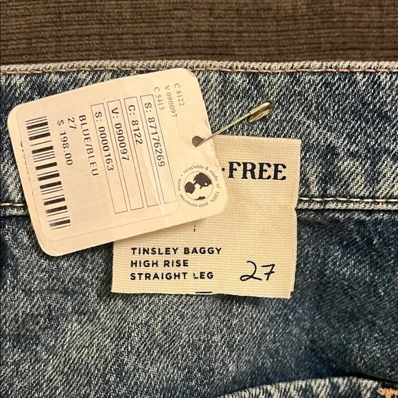 We The Free Tinsley Baggy Rhinestone Jeans 27 - Picture 5 of 8